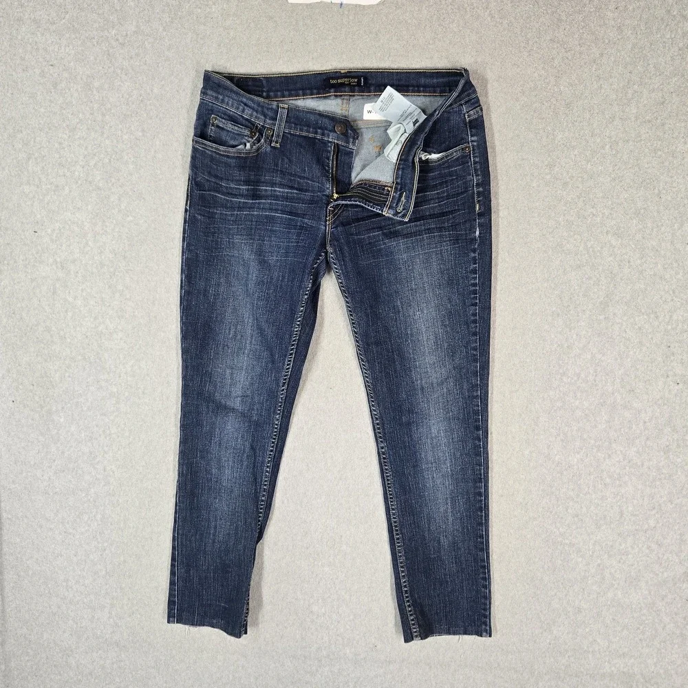 Levi's 524 Women Jeans 11M Blue Denim Too Superlow Jeans 26